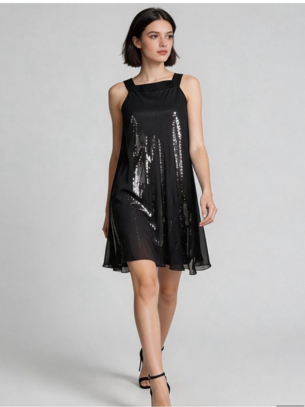 ElieTahari Fun super eye catching dress! Sheer over sequins!